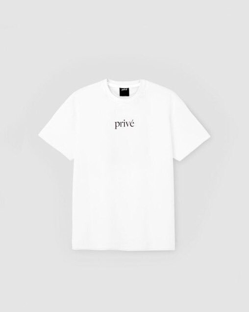 Haechan from NCT wearing privé’s classic logo tee!!