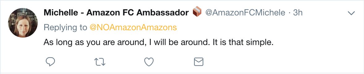 NOAmazonAmazons's tweet photo. Just another creepy, threatening message from a paid corporate "fulfillment center" troll-bot #AmazonFCAmbassador #PrimedOut #Amazon #FuckOffAmazon https://t.co/4LSXxqVzgs