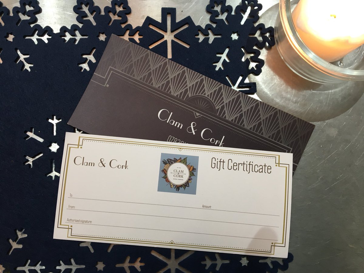 We are now doing gift vouchers! Contact us on our Facebook page or 07491729598 #clamandcork #seafood