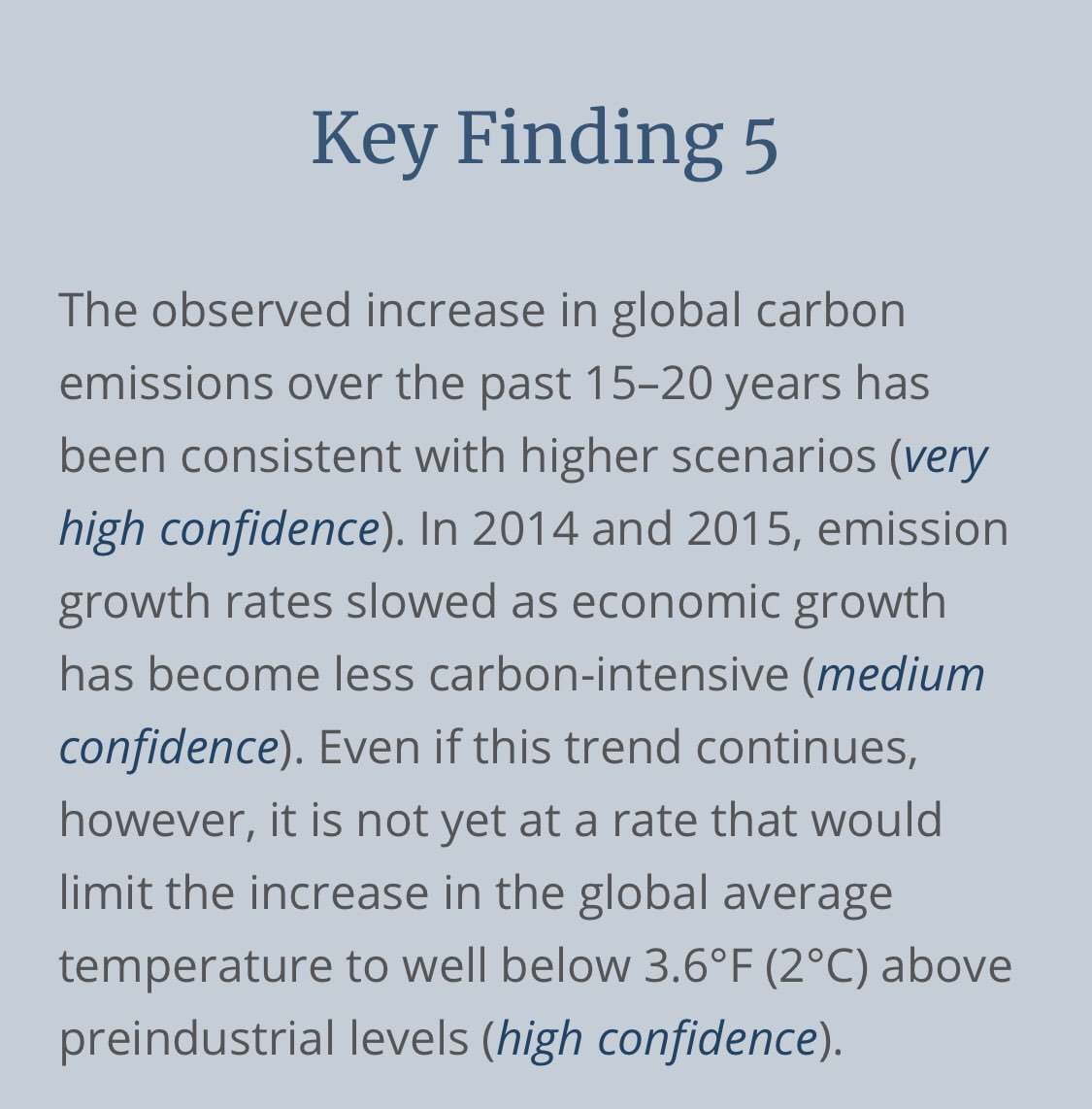 Sarah Saunders says, “this report is based on the most extreme model scenario, which contradicts long-established trends.” That’s two false statements because: 1, we considered many scenarios including vv low ones; and 2, the chapter I wrote concludes this, based on actual data: