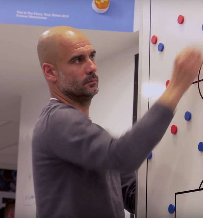 WinamaxSport's tweet photo. Guardiola : « Aucune consigne tactique ce soir : ils ont Maxwell Cornet en attaque. Faites-vous plaisir. Défendez comme des merdes. Kiffez. » #OLMCI https://t.co/w9LpIj3FIh
