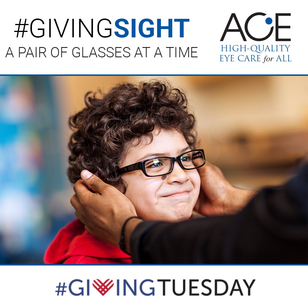 ACE_Eyecare's tweet photo. How are you #giving on #GivingTuesday? ACE is #GivingSight to those in need. This year we've dispensed over 5,500 glasses at our clinic and over 1,300 at our @BakCitySchools and #DUESD @OneSightOrg School-Based Vision Centers.
Help us #GiveTheGiftOfSight: https://t.co/QbNvmId6IB https://t.co/aUQZnOvI36