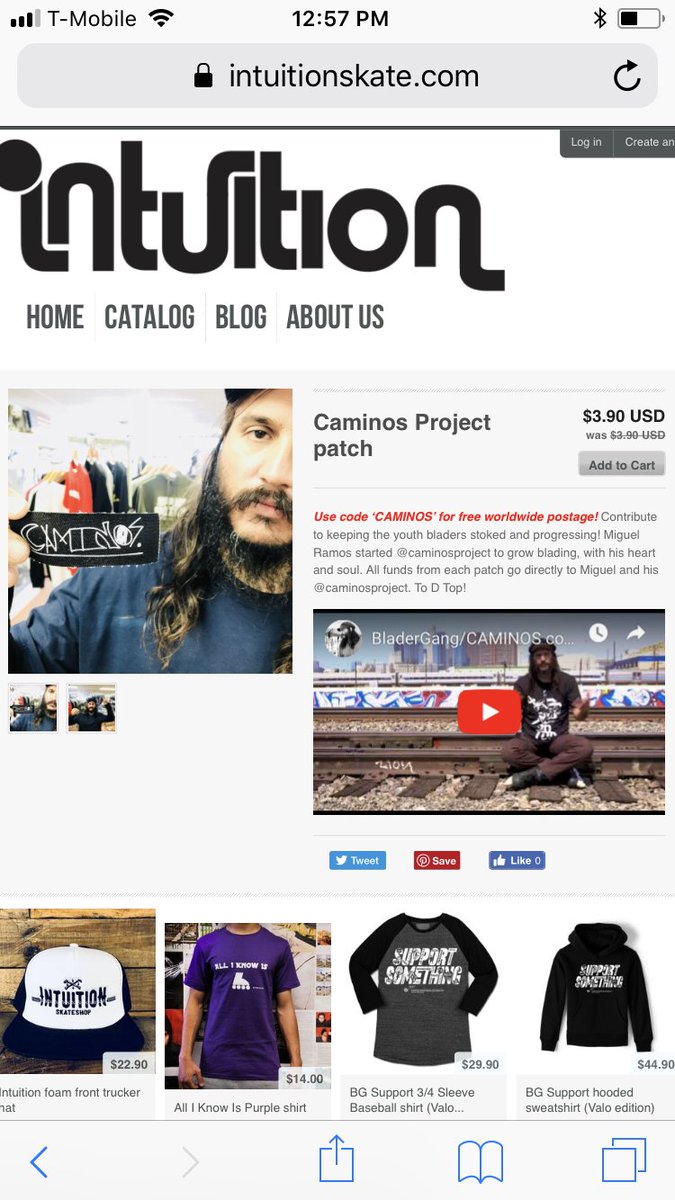 Intuitionskate's tweet photo. 🙏🏻 #GivingTuesday 🎁Just $3.90 gets you a Caminos Project patch (free worldwide 📬🌎 postage!) & all proceeds go to help Miguel Ramos get young bladers out to skating events / keep kids rolling on proper skating gear! Contribute today 📲 https://t.co/Gr4XZcvQZy #2Dtop #givebig https://t.co/sO5qoBmxfH
