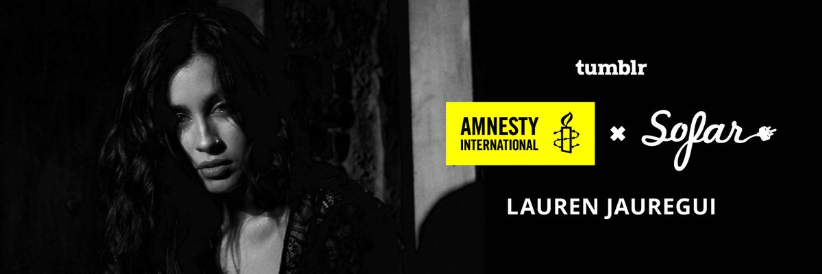 Join us, <a href="/LaurenJauregui/">Lauren Jauregui</a>, <a href="/tumblr/">Tumblr</a> &amp; <a href="/sofarsounds/">Sofar Sounds</a> for a secret show in NYC to celebrate women human rights defenders. Enter now for a chance to win tickets: bit.ly/SecretNYCShow #Write4Rights