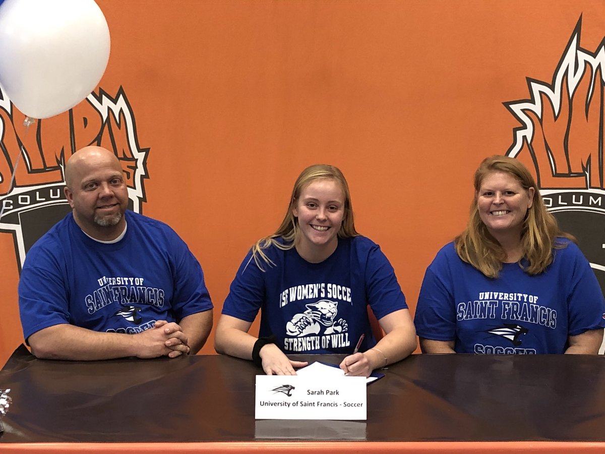 Celebrating with Sarah Park-She will be continuing her academic and soccer career at the University of Saint Francis.