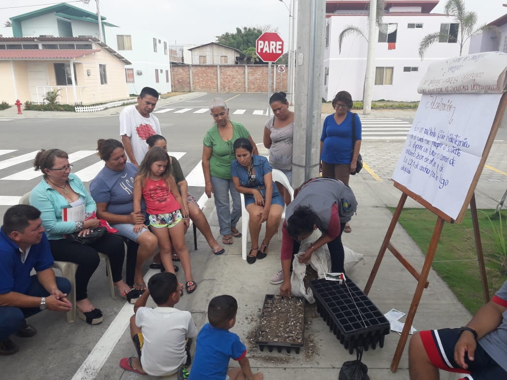 ISTPEM1's tweet photo. Docentes y estudiantes de agropecuario realizan capacitación técnica en el manejo de huertos orgánicos por parte de los estudiantes en la urb. san alejo  proyecto huertos urbanos con @GADPORTOVIEJO https://t.co/xhBoTYqtbK