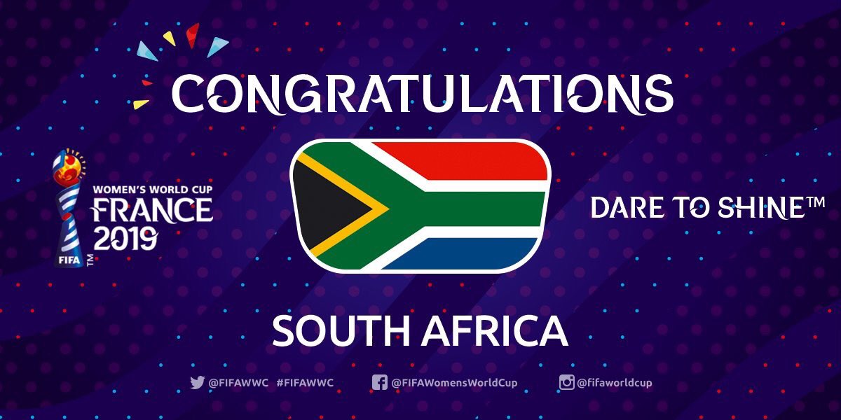 Bonang's tweet photo. ....a great week to be IN SOUTH AFRICA!! 🇿🇦🇿🇦 Congratulations @Banyana_Banyana! A bunch of WINNERS!!!! Siya ya eFrance, ha ba na CHANCE!!!!!! https://t.co/ETXLxE4Qoi