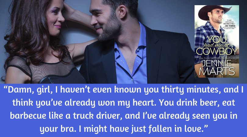 JennieMarts's tweet image. YOU HAD ME AT COWBOY releases today! Yay! "Readers will cherish the scorching sex, snappy dialogue, well-paced plot, and the appeal of the small Colorado town setting."--Publisher's Weekly #HockeyplayingCowboys #CowboysofCreedence #SourcebooksCasa amzn.to/2S1cTJA #Cowboys