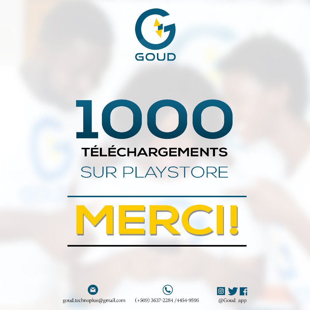 Goud_app's tweet photo. Waww🔥🔥
1000+ downloads on #playstore. Thank you for yr support.
For thoz who haven't done so, click this link to download the app presenting the xchg rate in the various banks in 🇭🇹 w/ geolocation features https://t.co/YvF7L9edQD
#fintech #mobileapp #exchangerate #HT #usdollar https://t.co/emCr0Cq11T