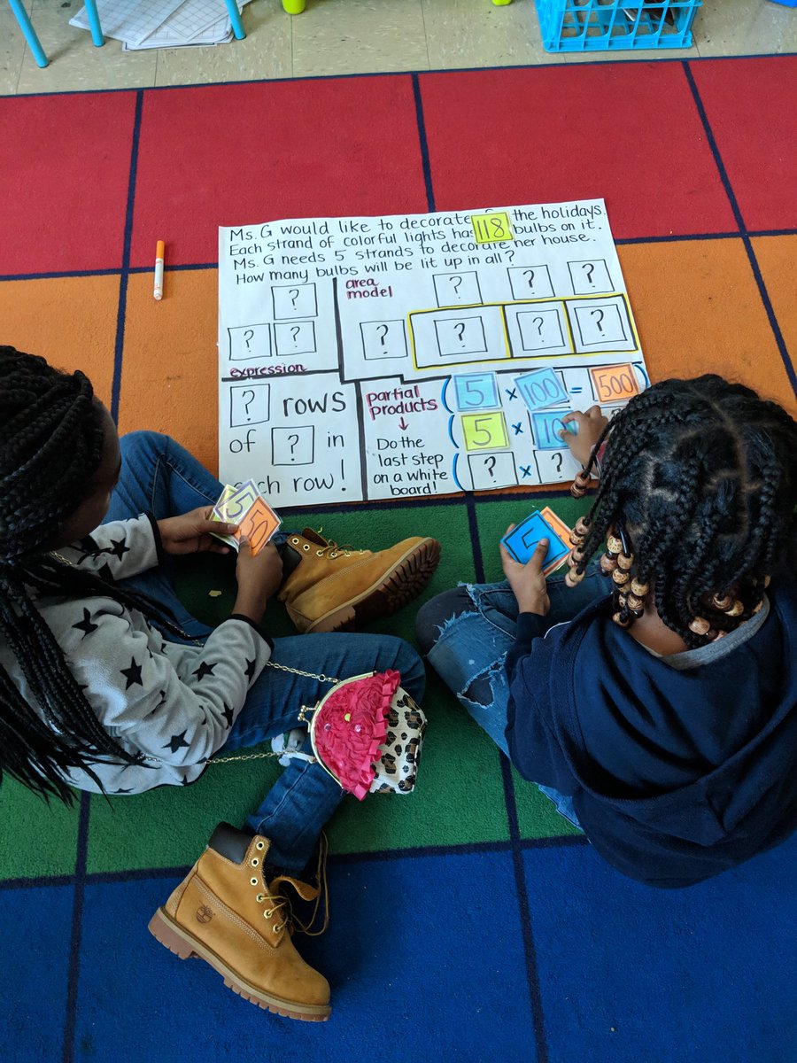 heygoddard's tweet image. Immediate engagement, collaboration, and scaffolding for area models and partial products! DEFINITELY doing this again! @PattonKelle @Mr_McComb @Pleasant_Plains @J_AlbertBCPS #anchorchart #math