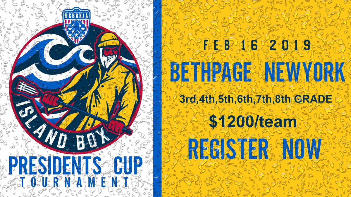 Long Island First and Only USBOXLA Sanctioned youth Tournamnet           Island Box Presidents Cup Saturday February 16th 2019 islandboxlax.com/tournaments/88…