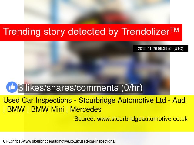 #UsedCarInspections-StourbridgeAutomotiveLtd - Audi | #BMW | #BMW Mini | Mercedes #AUDI #AutomotiveLtd carbuying.trendolizer.com/2018/11/used-c…