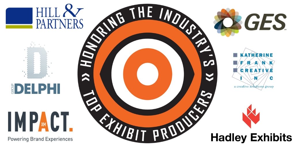 EXHIBITOR's tweet photo. Congrats to these exhibit producers for being named to EXHIBITOR's 2018 Find It - Top 40! See last year's list (https://t.co/IujvdidfRo) and submit your entry for 2019 (https://t.co/d3QtBJyKl2) @GESGlobal @GroupDelphi @HadleyExhibits1 @hillandpartners @Impact_XM @KatherineFrankC https://t.co/OhglQG70OM