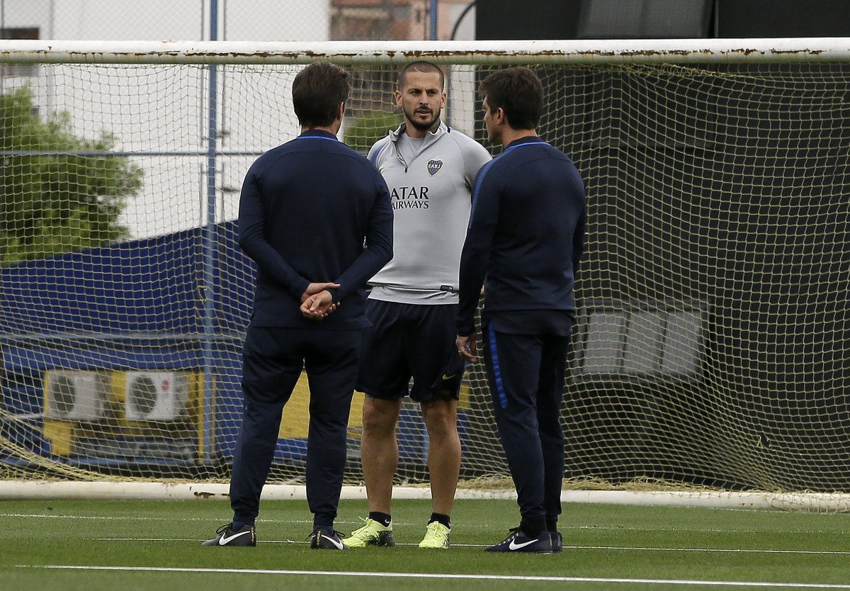 BocaJrsOficial's tweet photo. 📷 El plantel retomó a los entrenamientos en la cancha principal del complejo Pedro Pompilio. https://t.co/jegWhT5yn7