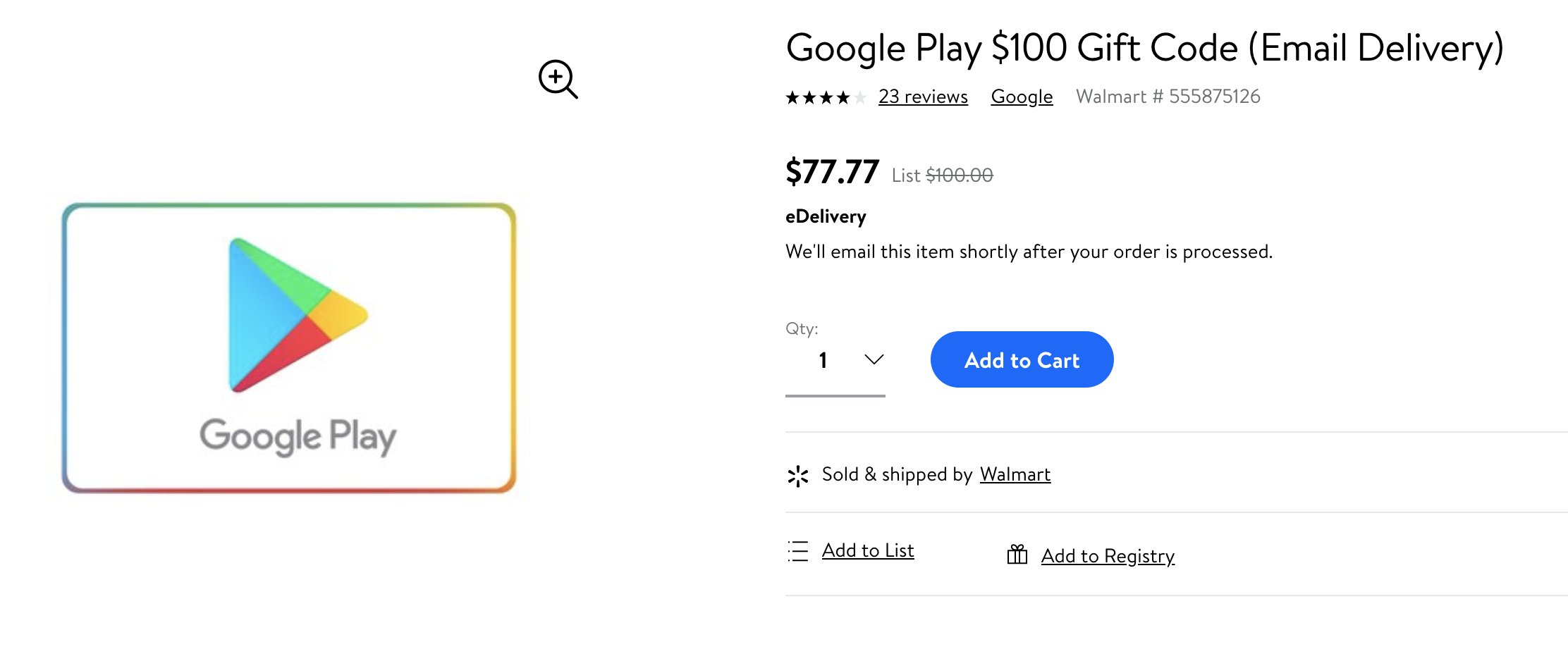 Google Play Gift Cards  Instant Email Delivery