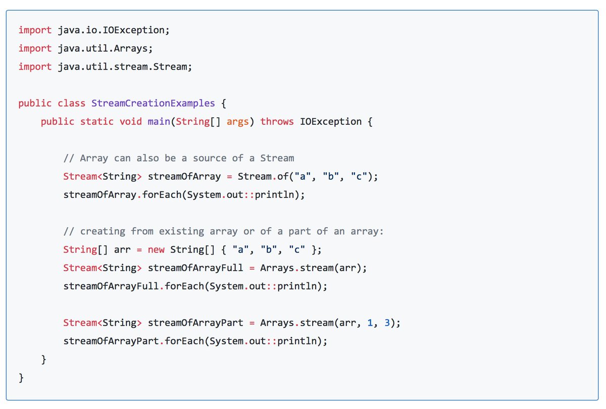 8 different ways of creating a Stream object in Java

#Java #Tutorial #beginner #programming

javaguides.net/2018/09/8-ways…