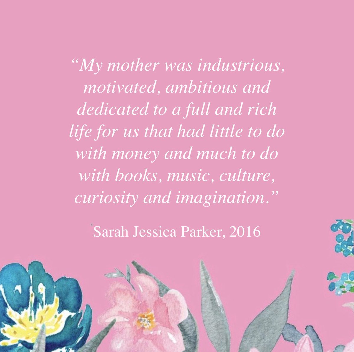 Quote from <a href="/SJP/">Sarah Jessica Parker</a> at our 2016 #OutstandingMotherAwards luncheon! Who inspired you when you were growing up? #sjp #sarahjessicaparker