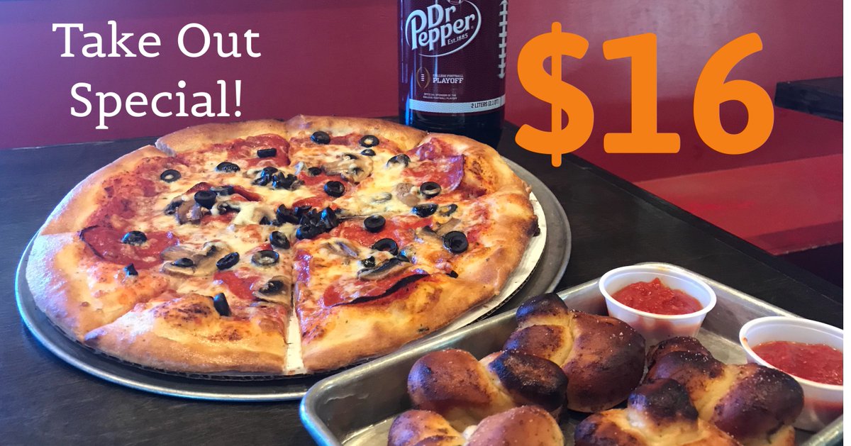 StoneOvenWF's tweet photo. Come get a 3toppingPIE/OrderofGARLICKNOTS/&amp;a2liter!!! All for $16! #EatLocal #FoodiesOfWichitaFalls #StoneOvenLoven #texomasbestpizza https://t.co/CWYsbONQR2