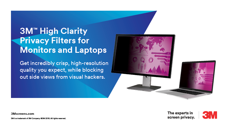 3MScreens's tweet photo. The clearest choice in #visualprivacy.https://t.co/cN6sdYsWuB #datasecurity #ITsecurity #privacyfilter https://t.co/u2gNy8lpEQ