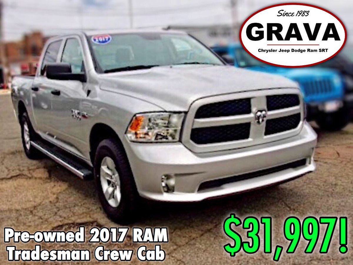 GravaCarsBoston's tweet photo. This pre-owned 2017 Ram Tradesman Crew Cab is looking for a new home. Stop into Grava Cars in Medford and make it part of your family!
https://t.co/OnprRLKTqR https://t.co/SIijjlohAV