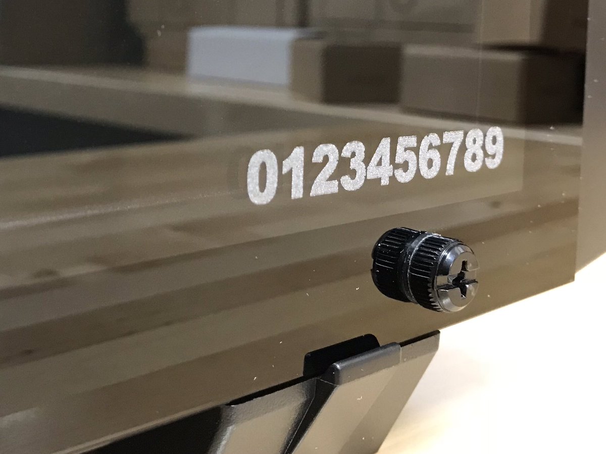 DesignMakeTeach's tweet photo. Testing engraving settings on tempered glass. Personalizing workstations for cybersecurity class. #makerspace #ACLInnovates @EpilogLaser https://t.co/Dygzaylahe