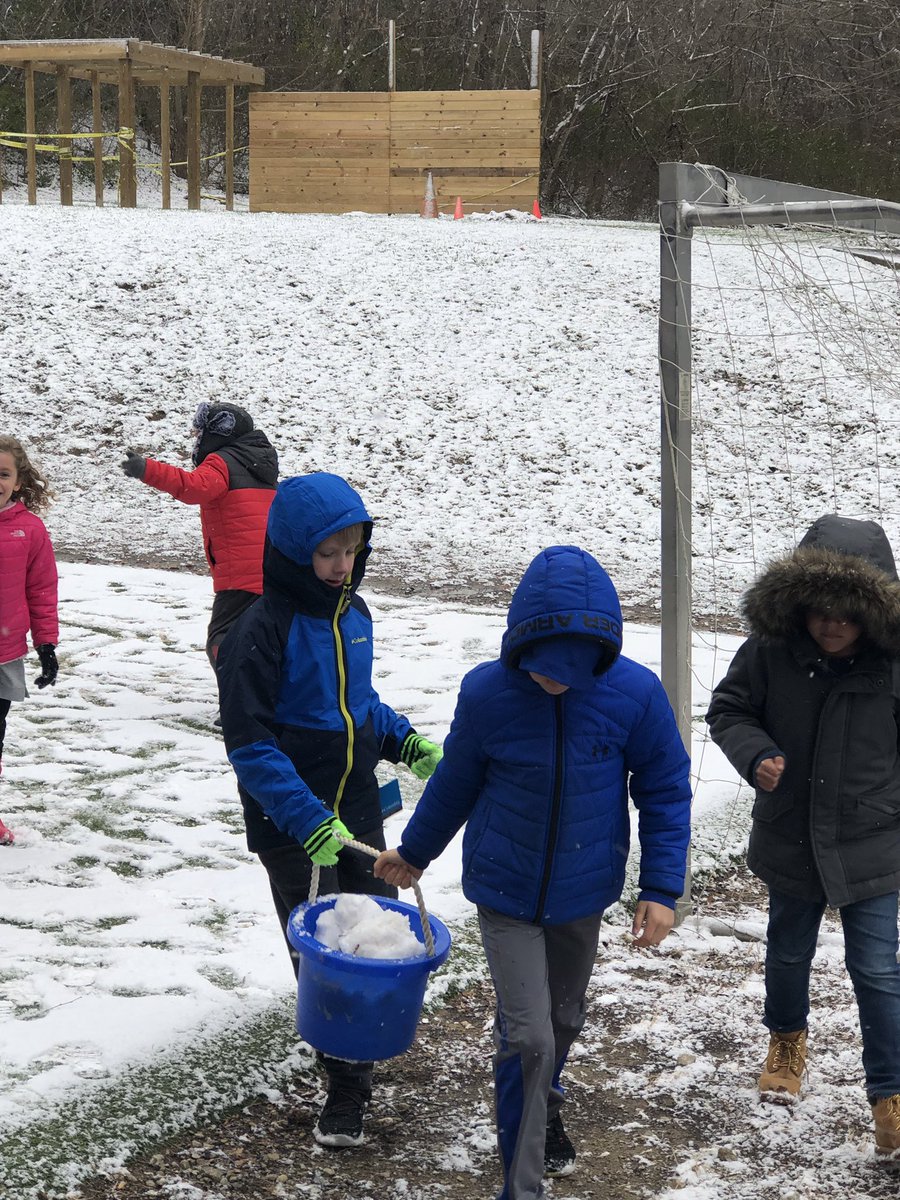 emcreview's tweet photo. What better way to teach adjectives than exploring our first snow together? 2nd graders telling me the snow is chilled, frigid, frosty, polar and my favorite glacial!  
Snow = delighted students! #gomercereagles https://t.co/Y09Om5dh4t
