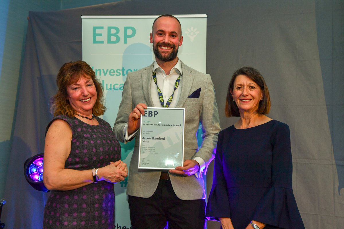 EBP_UK's tweet photo. Adam Bamford of @Selenity helped his mentee on #MiniExec to secure an insightful work place visit. Congratulations on your Award! #IiEAwards https://t.co/zLLVSUMN5u