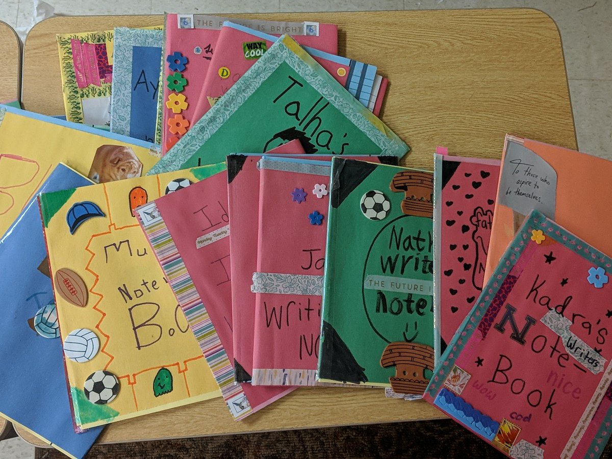 ksunday_class's tweet image. We're diving into #writersnotebooks. I can't wait to see what ideas pour out of D4 students onto these pages. Feeling #inspired!