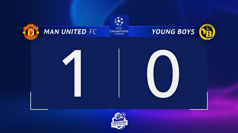 Footballogue's tweet photo. [#LDC🏆] MAN UNITED🏴󠁧󠁢󠁥󠁮󠁧󠁿 1-0 🇨🇭YOUNG BOYS

⚽️ BUUUUUUUUUUUUUUT DE FELLAINI !

#MUNYBO https://t.co/2IXtkhGVDz