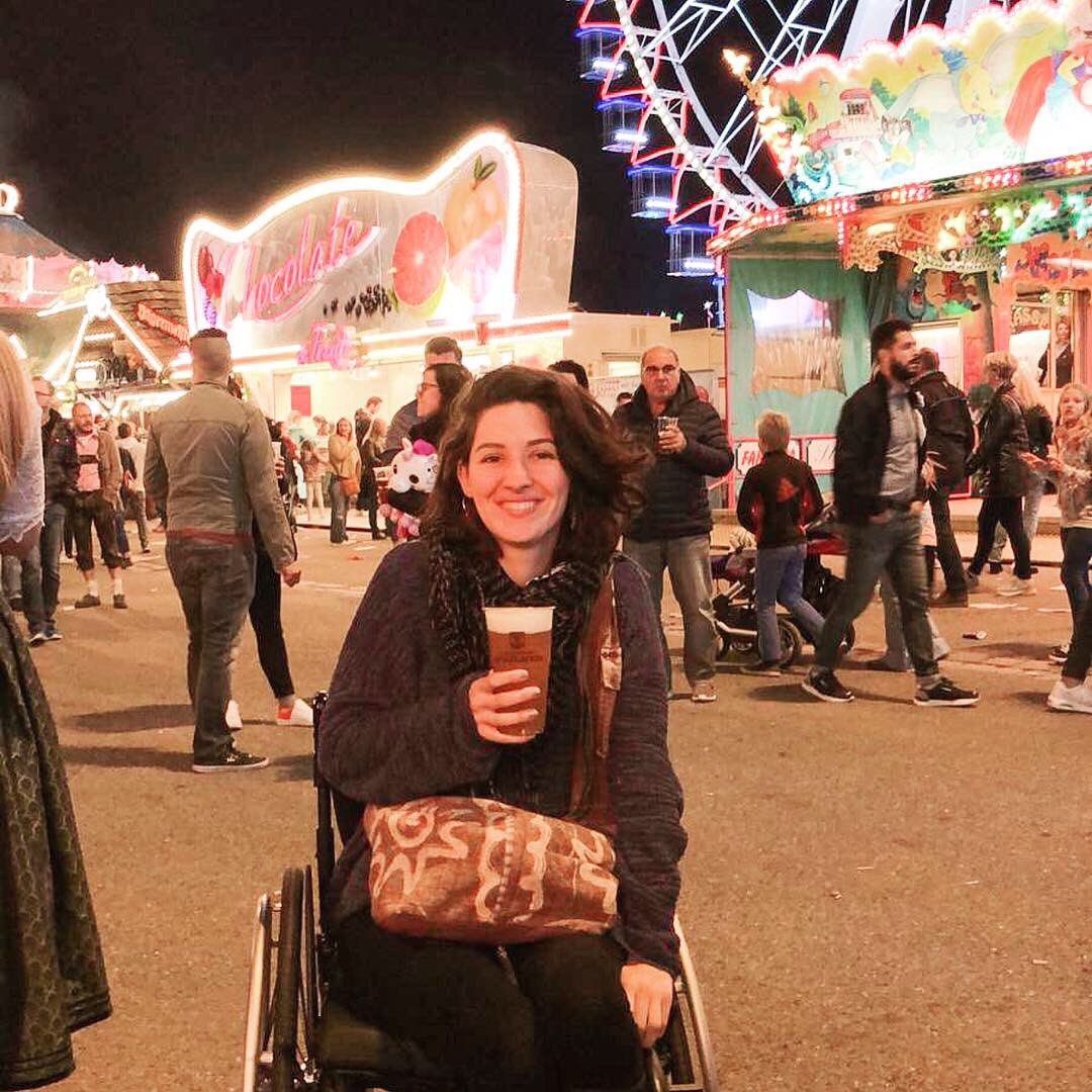 CSULBAbroad's tweet photo. ‘’A lot of people told me it would be impossible to study abroad with my wheelchair. Now I’m here proving to myself and everyone else that it’s possible. I hope this shows other students, both disabled and able-bodied, that they can do it too!’’ -junior Kimberlee Hennessy-Berndt https://t.co/QDJCg5tbj1