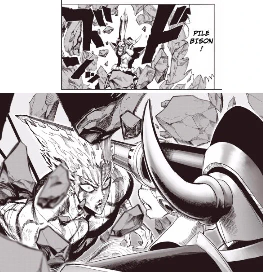 Murata's big dramatic enemy-in-your-face panels.... ahhh~ 
