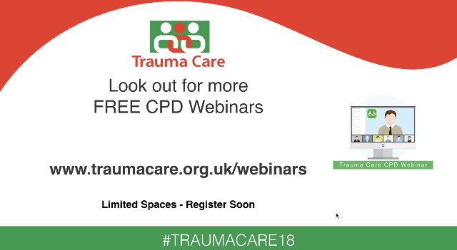 EDNurses's tweet photo. Colleagues - @TraumaCareUK provides a number of free to attend (register in advance) CPD webinars each year.
Visit their Twitter page (@TraumaCareUK) or website https://t.co/MCppCPGIs0 for more info.
#Nurse #NurseCommunity #Paramedic #ParamedicCommunity #Doctor #DoctorCommunity https://t.co/3meEdxNBdE