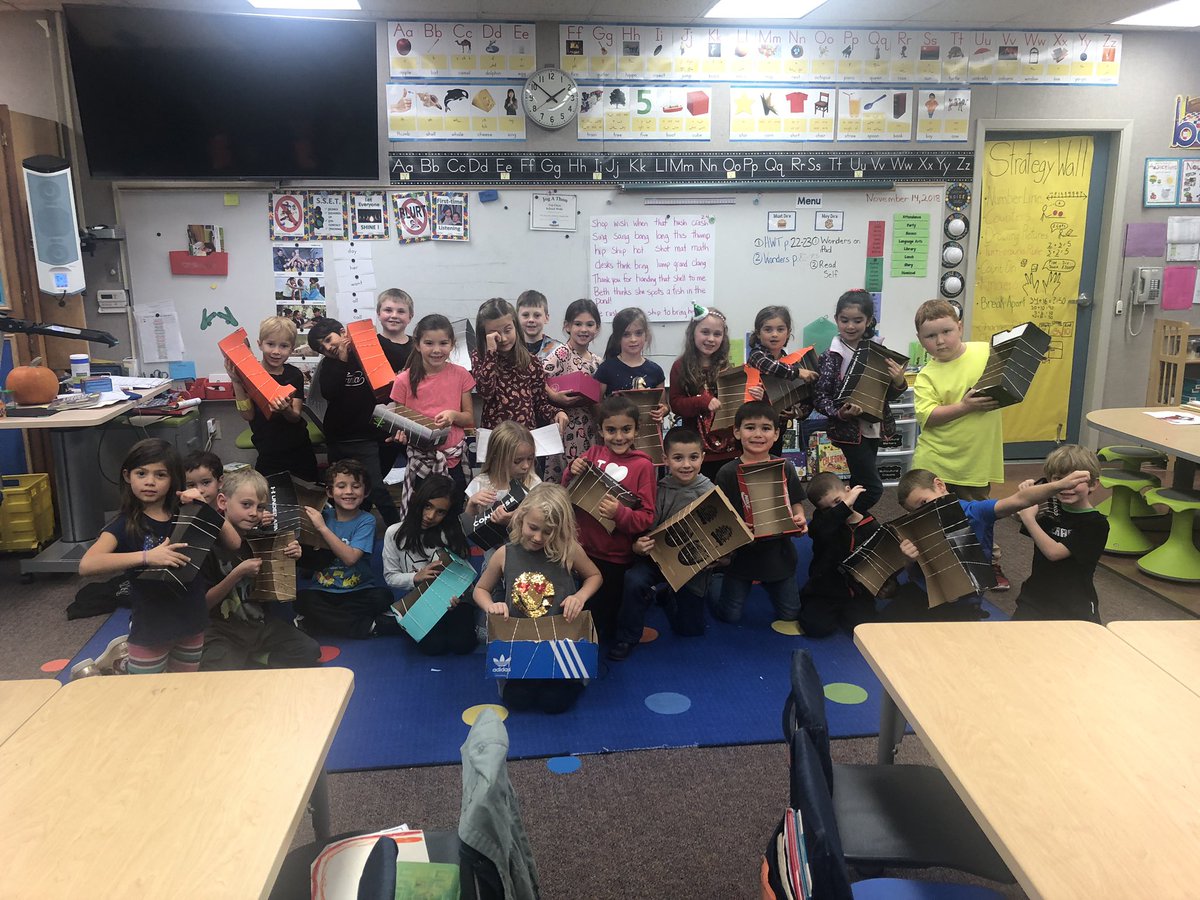 Learning about sound. We made our own sound boxes. Hope the parents enjoy them!!!@pennpanthers @MrsLaw10