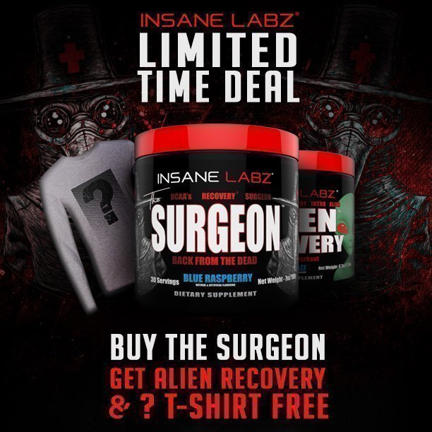 #InsaneLabz OFFER!   

For a LIMITED TIME you can buy THE SURGEON and get Alien Recovery and T-SHIRT FREE!!

#InsaneLabz #JoinTheAsylum