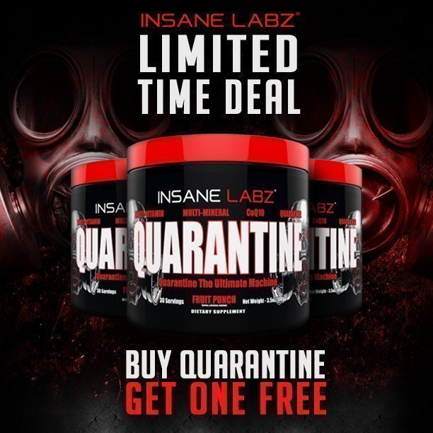 #InsaneLabz OFFER!   

For a LIMITED TIME you can buy ONE QUARANTINE and receive another one FOR FREE!   

#InsaneLabz #JoinTheAsylum