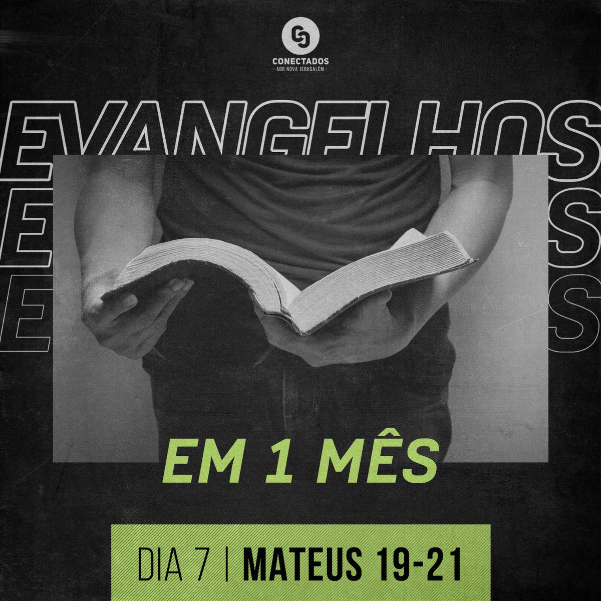 conectadosnj's tweet photo. Hoje fechamos a primeira semana do nosso desafio! Ainda dá tempo de começar, correr atrás do prejuízo e mergulhar nos Evangelhos com a gente!

#DesafioJNJ https://t.co/NoCivD2ZcY