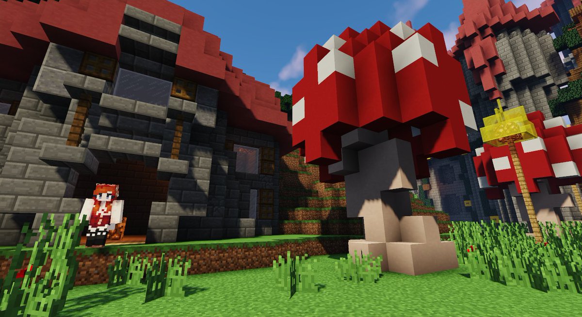 skinnysmp's tweet photo. spawn is looking pretty great 👀🍄 https://t.co/6arc5g0CfK