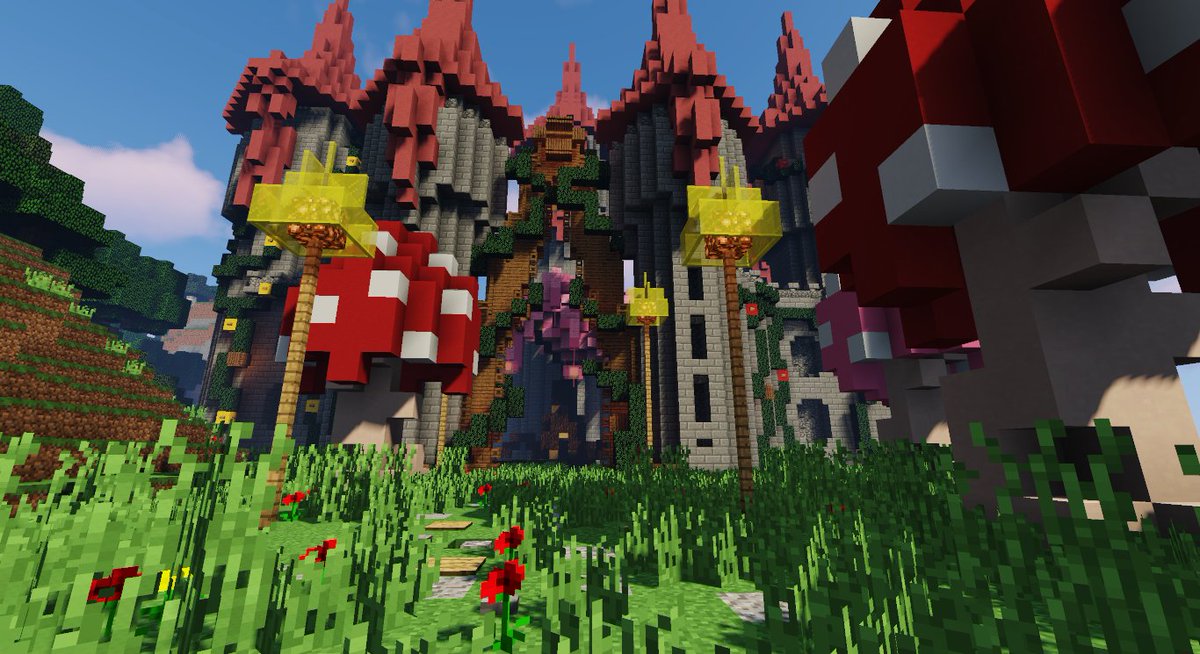 skinnysmp's tweet photo. spawn is looking pretty great 👀🍄 https://t.co/6arc5g0CfK