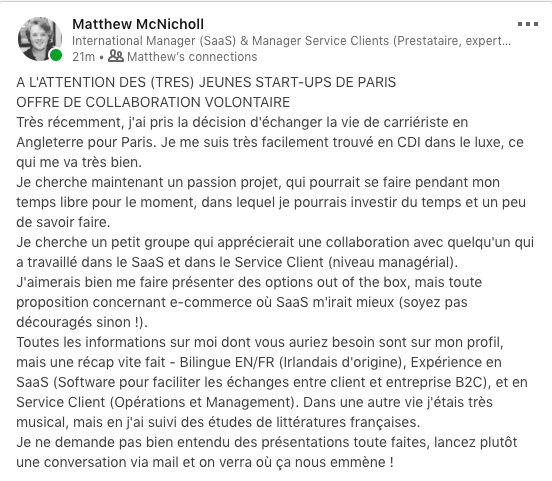 CollabMatt's tweet image. OFFRE DE COLLABORATION VOLONTAIRE A PARIS. #NouveauxStartUps #StartUp #Ecommerce #Conception #Collaboration #Volontaire