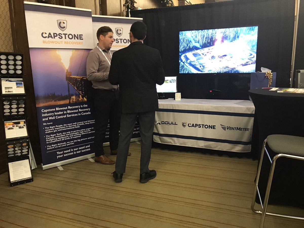 CapstoneCanada's tweet photo. Almost done with day 1 at the SPE Thermal Well Integrity and Design Symposium. We are here until Thursday, come say hello.  #TWID #SPE #Capstone @DoullSite @VentMeterTech https://t.co/93P33GqjtO