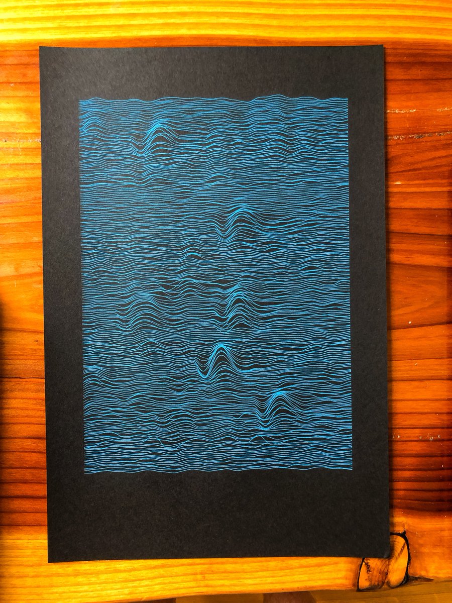 Another plot of neural data, recording using Neuropixels probes in motor cortex. These are five neurons spiking, each at a different depth in the cortical lamina. #plottertwitter #neuroscience #scicomm