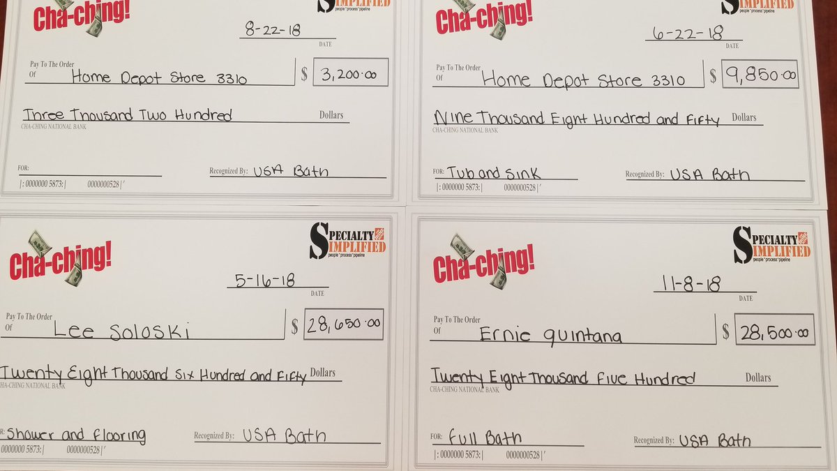 Great success with bathplanet and our amazing specialists keep those leads flowing and sales coming!! #THE3310 #specialtytuesday #oldestandboldest  <a href="/MichelleUSABat1/">Michelle@USABath</a> @DSMAaronRNO @Hdchhary @THD_SteveMitch