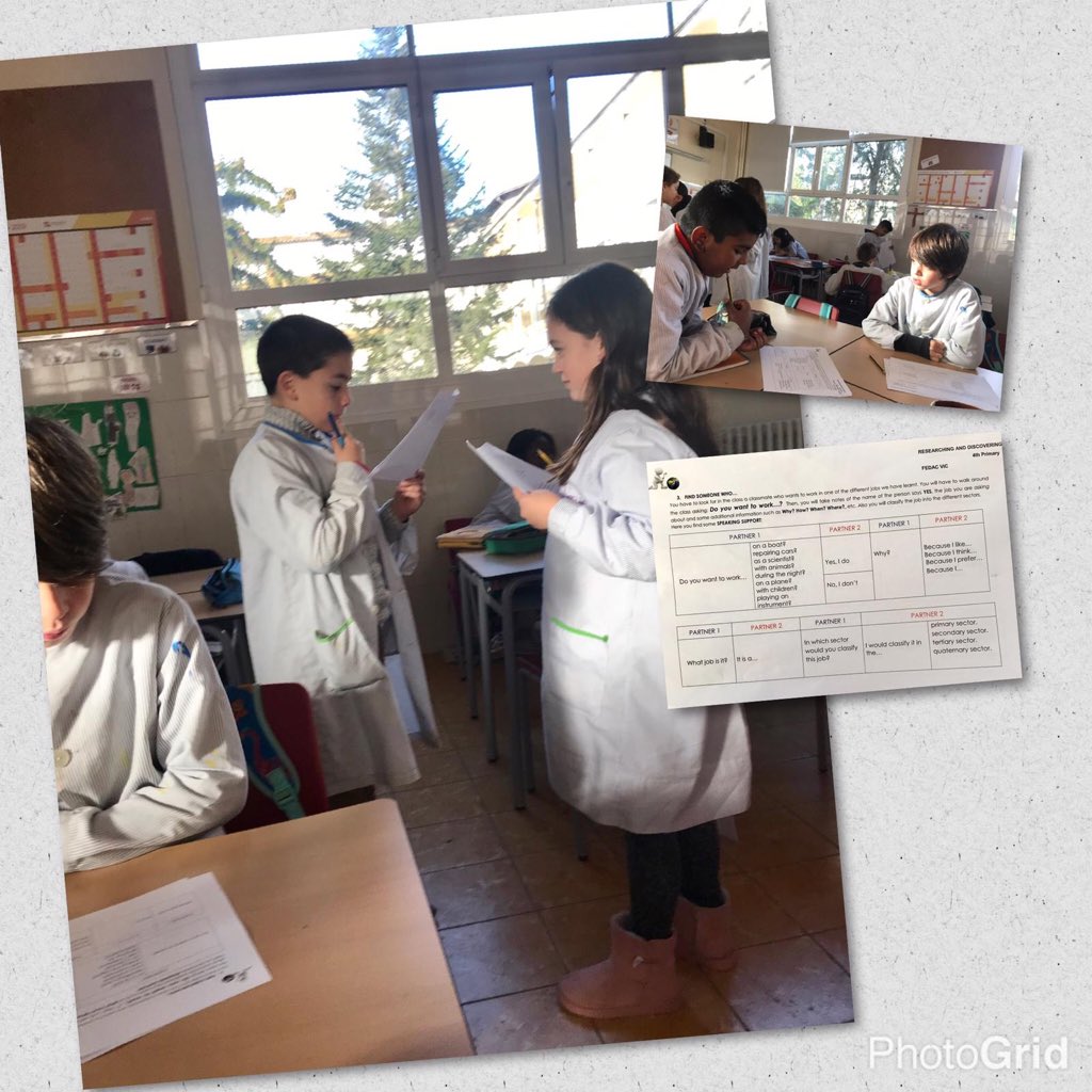 FEDACVic's tweet image. P4: ‘Find a classmate who....’ I discover it using speaking supports #englishproject #clil #welearntogether #FedacVic #passióxeducar #avuixdemà #lamevaescolaés 🔝