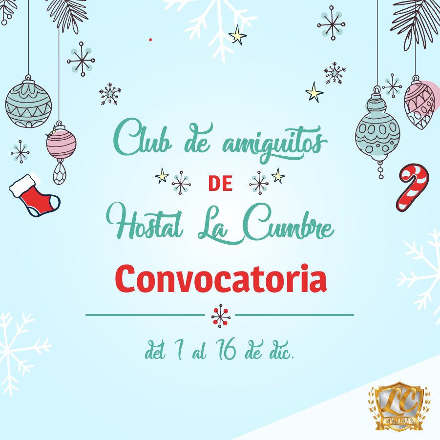 hostalacumbre's tweet photo. Si tienes hijos de diez años o menos y les encanta dibujar o pintar, pueden convertirse en integrantes de nuestro club. ¡Participar es muy fácil! 
Más información al 📲 310 7309679

#HostalLaCumbreEsNavidad #Celebración #FelizMartes #Navidad https://t.co/smOd43sRnx
