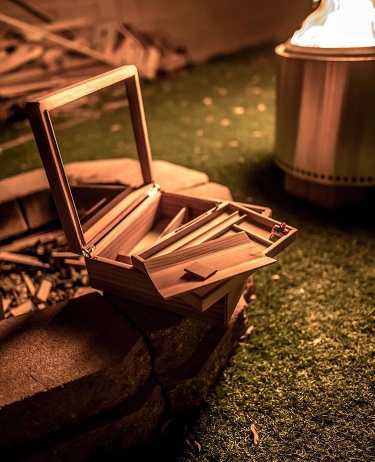 levatedproducts's tweet photo. Stay #toasty this #christmas holiday season! Stay #Levated 
#handcrafted #woodwork #westernredcedar #rollingtray #cigar #cigarbox #wood #campfire #fire #craft https://t.co/41NKoO056u