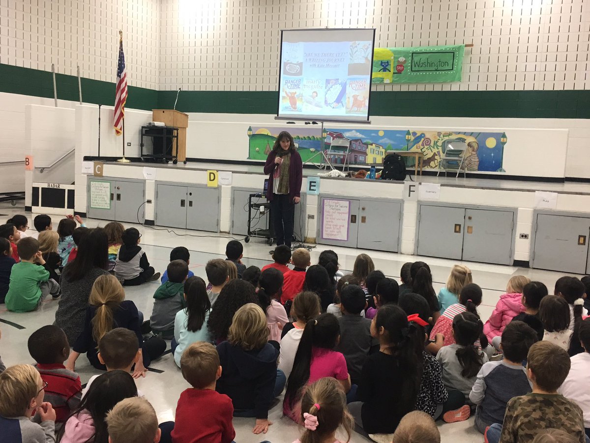 JenVincentTech's tweet image. We had a great first day with @KateMessner in #d75learns! She spoke with K-2 students about her books and how she gets ideas. So fun!