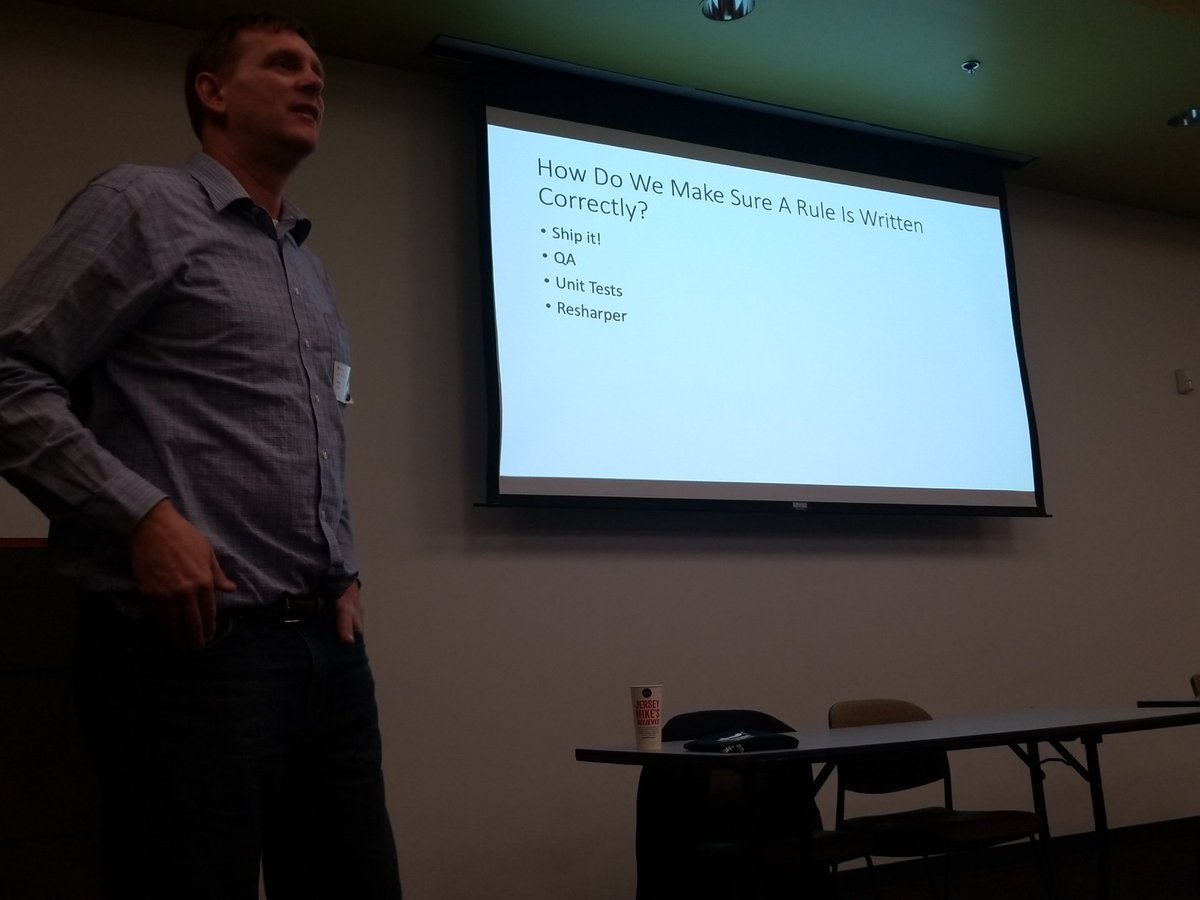 Excited to hear Jamie Dixon speak on "Rethinking Business Rules" at the <a href="/DevelopersGuild/">Developers Guild</a>.