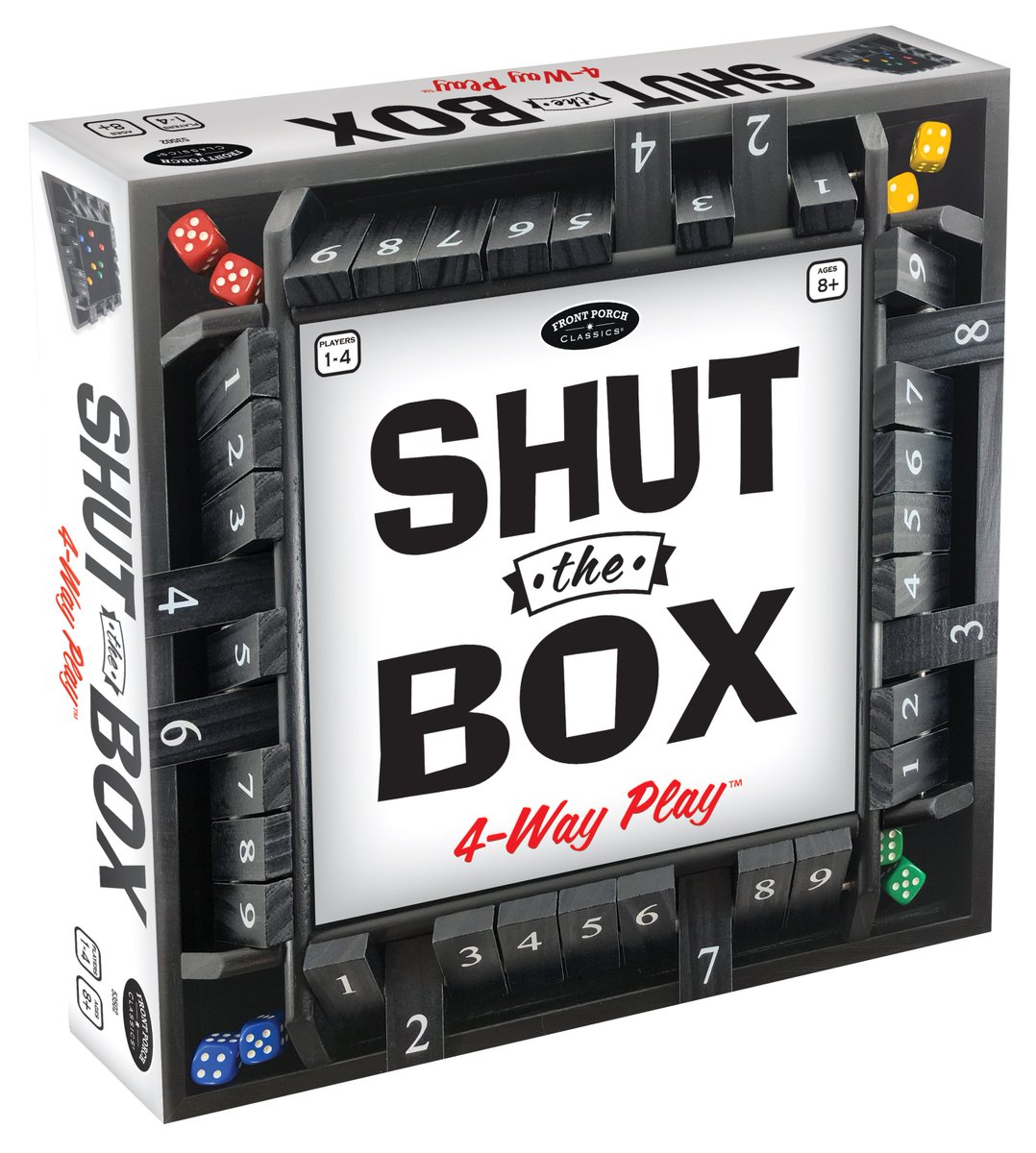 UniversityGames's tweet photo. NEW! #ShutTheBox #4wayplay is here, turning a solo pub game into a riotous good time for up to 4 players!
Find it: @AreYouGameCom (https://t.co/vTD31QRwRB) and @Amazon (https://t.co/0OwjtgviV7).
#FrontPorchClassics #boardgames #partygames #familygames #pubgames #bargames https://t.co/XuzE3YEqji