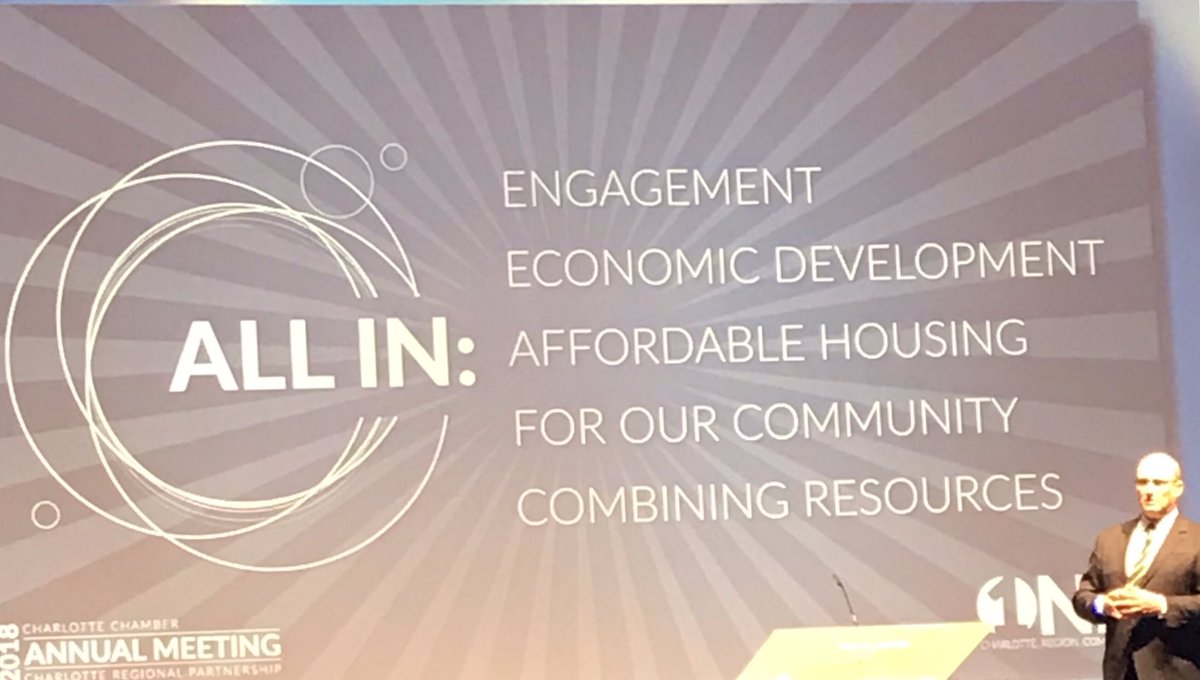 Kicking off the @cltchamber annual meeting with opening from <a href="/WellsFargo/">Wells Fargo</a> Kendall Alley. #CLTChamber #AllIn