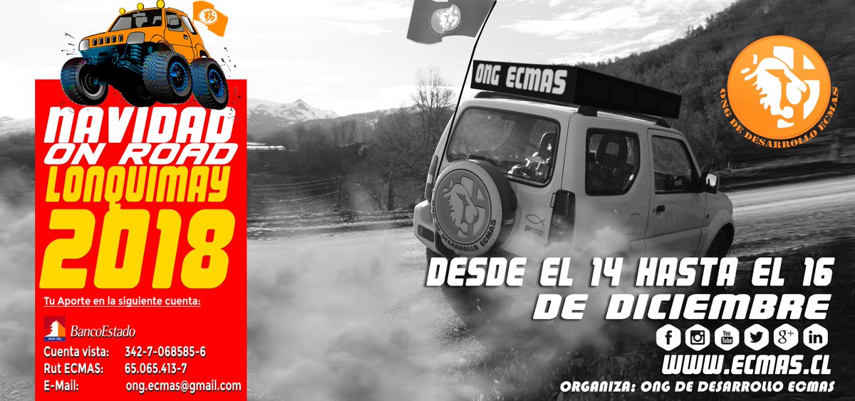 Ecmas_Ong's tweet photo. CAMPAÑA ECMAS NAVIDAD ON ROAD PARA LOS NIÑOS DE LONQUIMAY. Tu donación de $10.000, nos permite comprar una mochila, una toalla playera, un lanza agua y un par de lentes de sol. Para que los niños pasen un verano entretenido. https://t.co/iBp12XJjCh